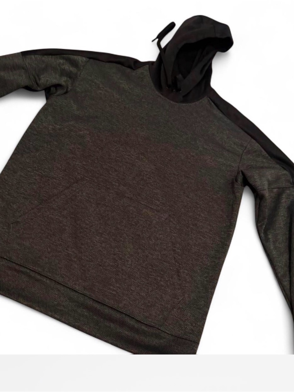 adidas Men's Black Heathered Pullover Hoodie